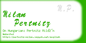 milan pertnitz business card